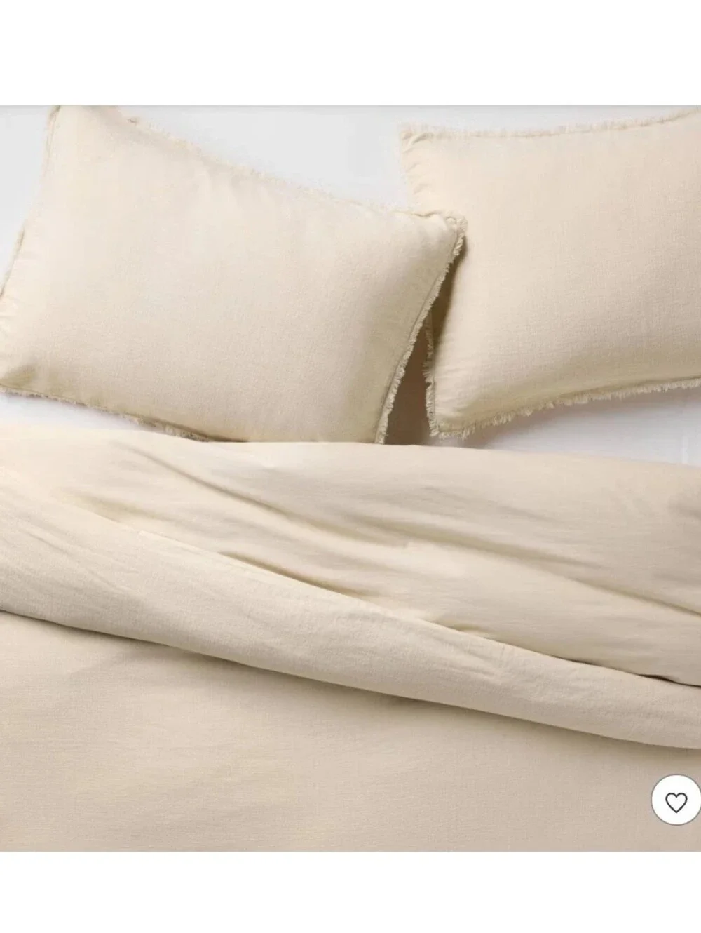 Casaluna - King Heavyweight Linen Blend Duvet Cover & Sham Set Natural